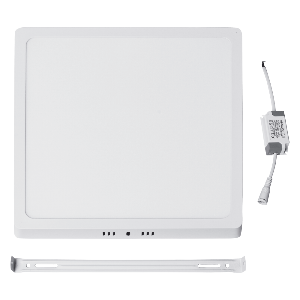 Світлодіодний накладний квадратний світильник MEGALIGHT 24Вт 4000К (300х300мм) (SQUARE-O-24/840)